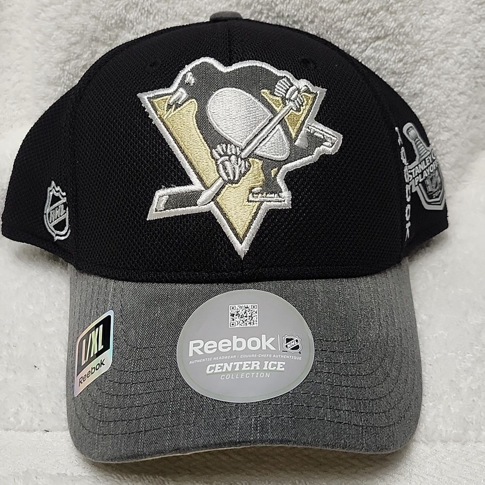 Reebok Pittsburgh Penguins L/XL Stretchfit Hat - New
